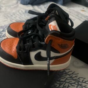 Nike Kids' Black, White, and Orange Sneakers